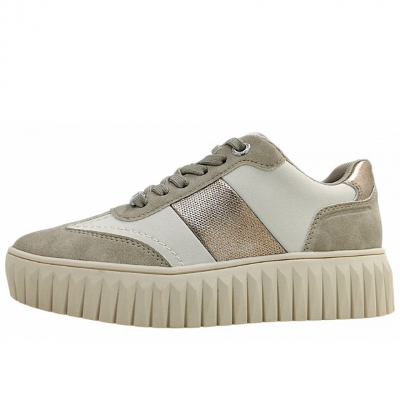 Marco Tozzi sportlicher Schnürer in ivory comb. 436
