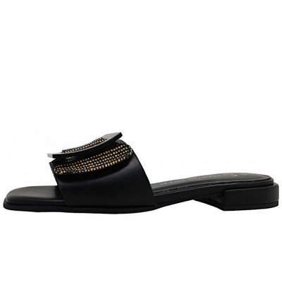 Marco Tozzi Pantolette in 098 black comb Marco Tozzi Pantolette in 098 black comb
