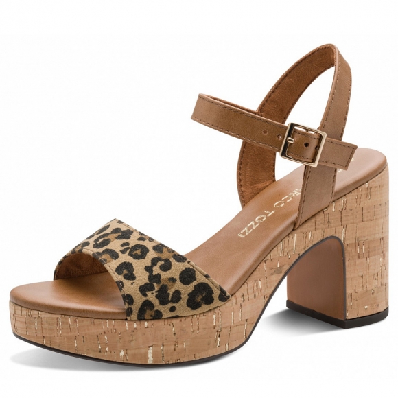 Marco Tozzi Sandalette in leo cognac