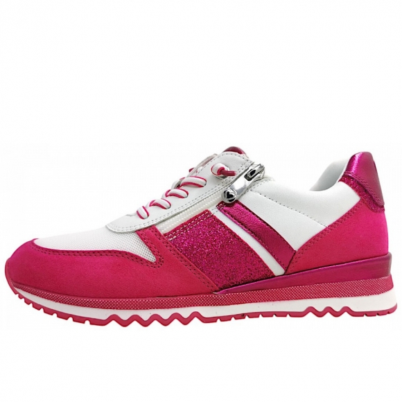Marco Tozzi sportlicher Schnürer in white/pink 166