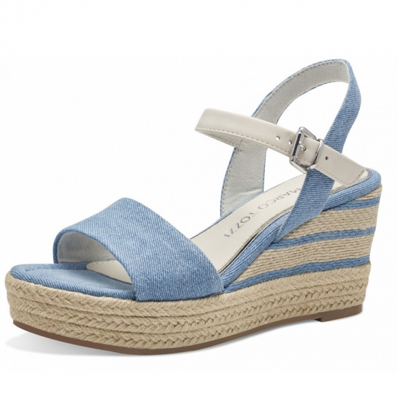 Marco Tozzi Keilsandalette in jeans combi