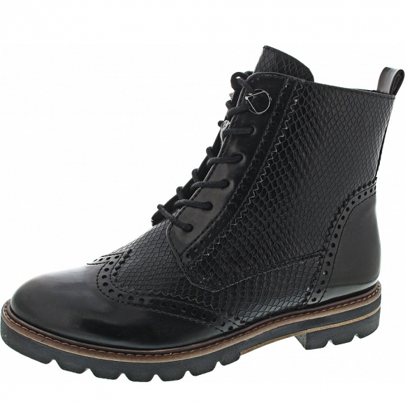 Marco Tozzi Schnürstiefelette in BLACK COMB