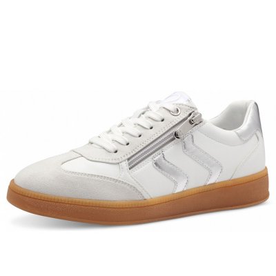 Marco Tozzi Sneaker in white silver