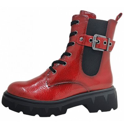 Marco Tozzi Schnürstiefel in dk. red patent Marco Tozzi Schnürstiefel in dk. red patent