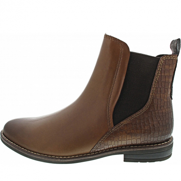 Marco Tozzi Chelsea Boot in cognac comb