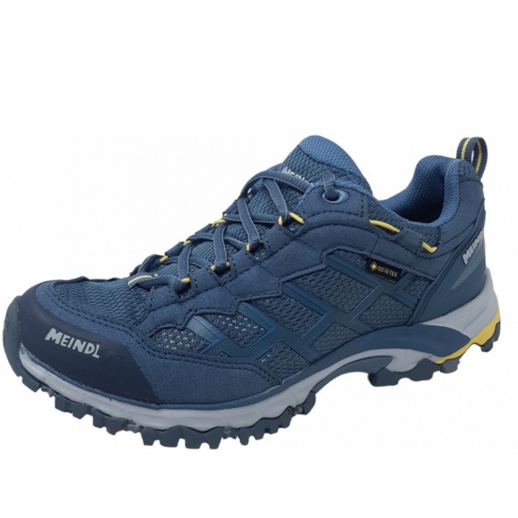 Meindl Caribe Lady GTX Wanderschuh in eisgrau (blau) gelb