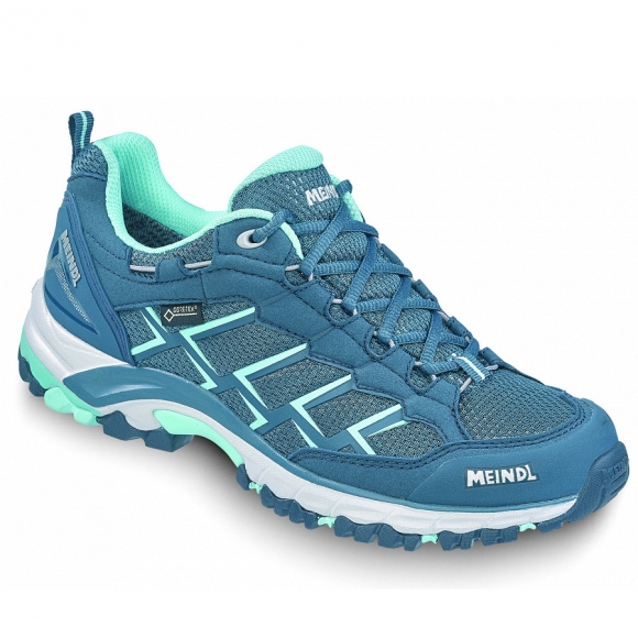 Meindl Caribe Lady GTX blau Wanderschuh in jeans/türkis