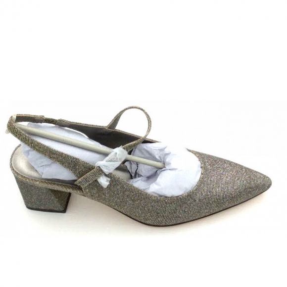 Menbur Sandalette in silber kombi.