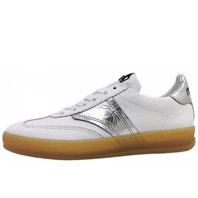 Mjus sportlicher Schnürer in bianco/argento Mjus sportlicher Schnürer in bianco/argento