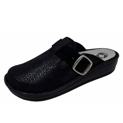 MUBB-Comfort Hausschuh in black leo MUBB-Comfort Hausschuh in black leo