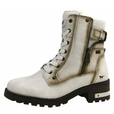 Mustang Schnürstiefel in offwhite 00138 Mustang Schnürstiefel in offwhite 00138
