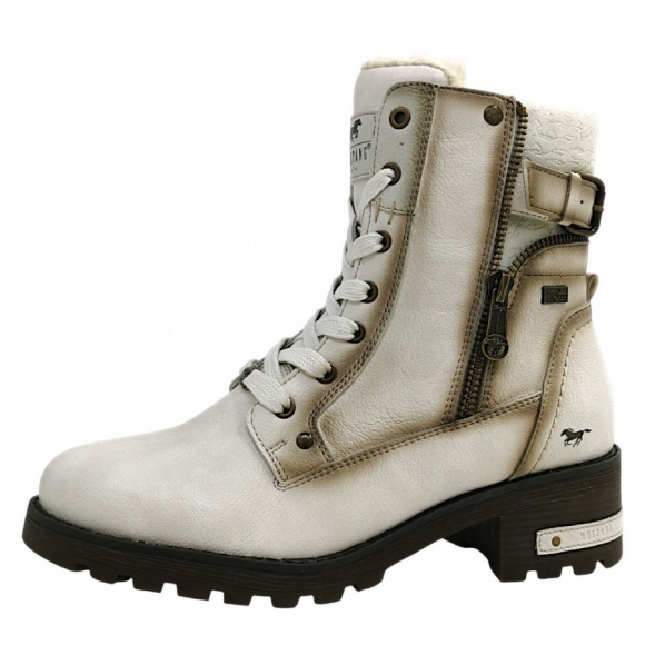 Mustang Schnürstiefel in offwhite 00138