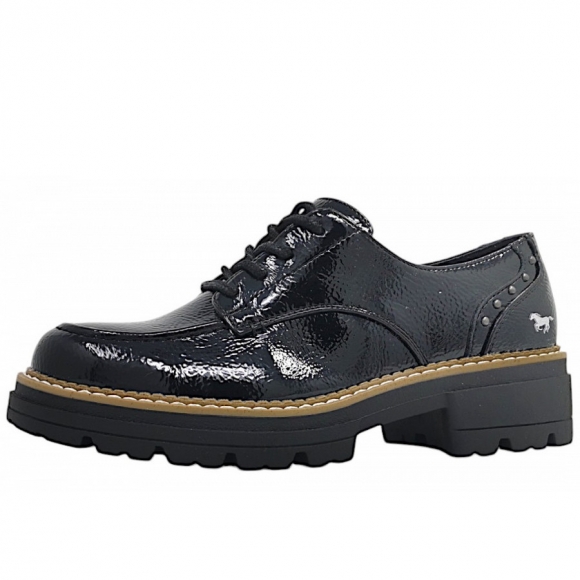 Mustang Damen Schnürhalbschuh D1 Slipper in 902- Schwarz