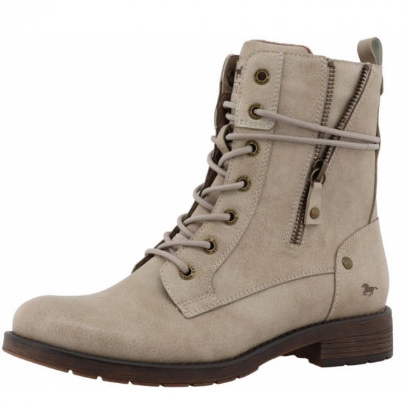 Mustang Schnürstiefel in offwhite