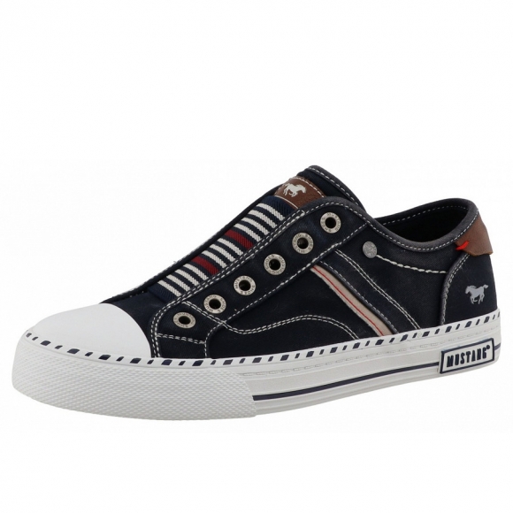 Mustang Leinenschuh in navy