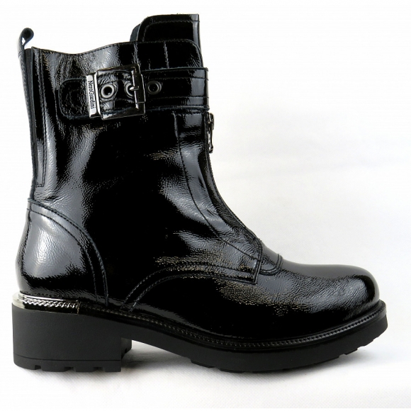 Nero Giardini Lackleder Reißverschluss Stiefelette in schwarz