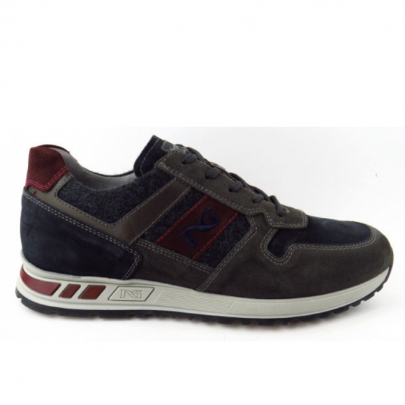 Nero Giardini Nubuk/Filz grau/blau Sneaker in grau blau