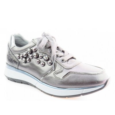 Nero Giardini Perl. Nappa grau Sneaker in grau Perle