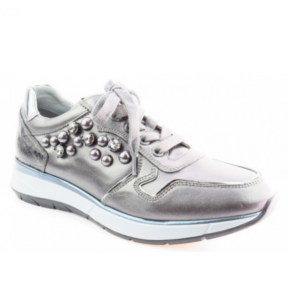 Nero Giardini Perl. Nappa grau Sneaker in grau Perle