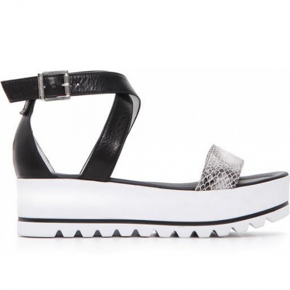 Nero Giardini Leon nero Sandale in schwarz/weiss