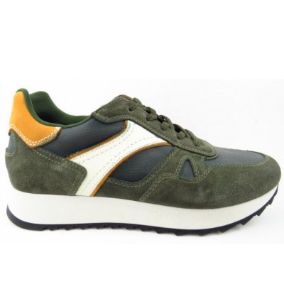 Nero Giardini oliv/gelb kombi. Sneaker in oliv kombi.
