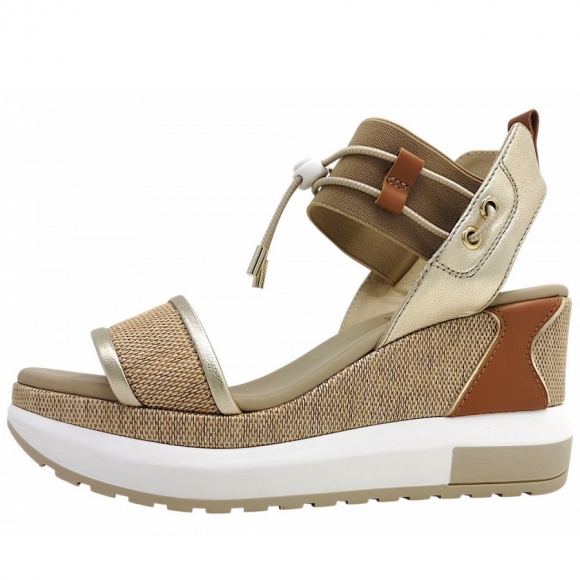 Nero Giardini Keilsandalette in beige/gold 420