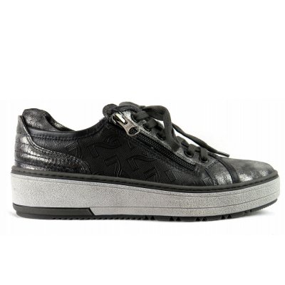 Nero Giardini silbergrau Sohlenrand gra Sneaker in silbergrau Sohle grau