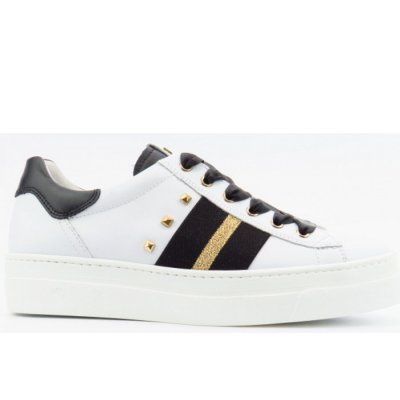 Nero Giardini Skipper Bianco Sneaker in weiss/schwarz/gold Nero Giardini Skipper Bianco Sneaker in weiss/schwarz/gold