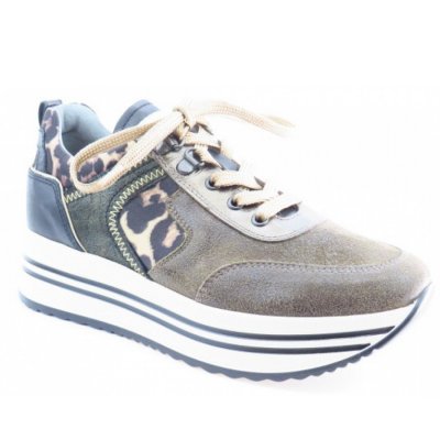 Nero Giardini braun leo schw. kombi. Sneaker in militare Nero Giardini braun leo schw. kombi. Sneaker in militare