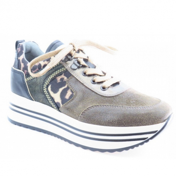 Nero Giardini braun leo schw. kombi. Sneaker in militare