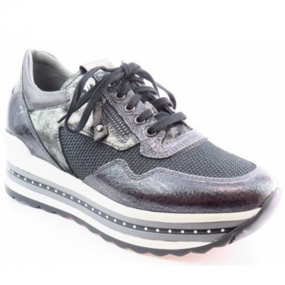 Nero Giardini Crack grigio inox Sneaker in grau met.