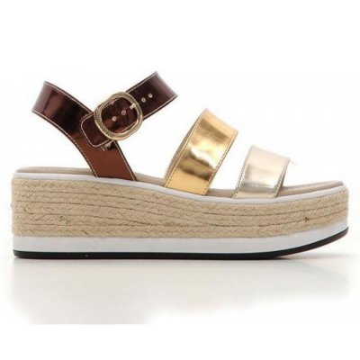 Nero Giardini Plateau Sand. gold/braun Sandale in GOLD/BRAUN