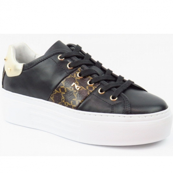Nero Giardini Guanto testa di moro Sneaker in nero testa di moro gold