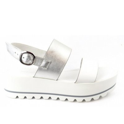Nero Giardini weiss/silber Sandale in weiss/silber