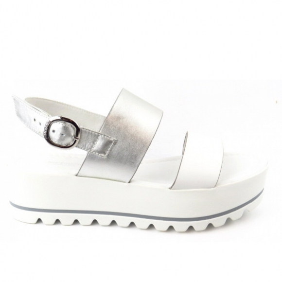 Nero Giardini weiss/silber Sandale in weiss/silber