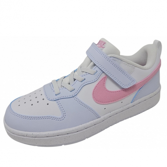 Nike Court Borough Low Sneaker in white pink