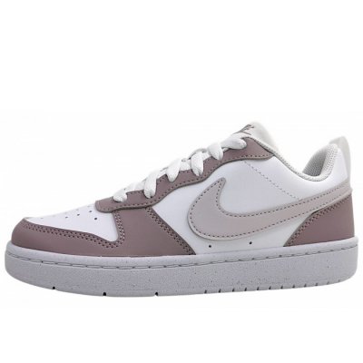Nike Court Borough Sneaker in White/Pink 134 Nike Court Borough Sneaker in White/Pink 134