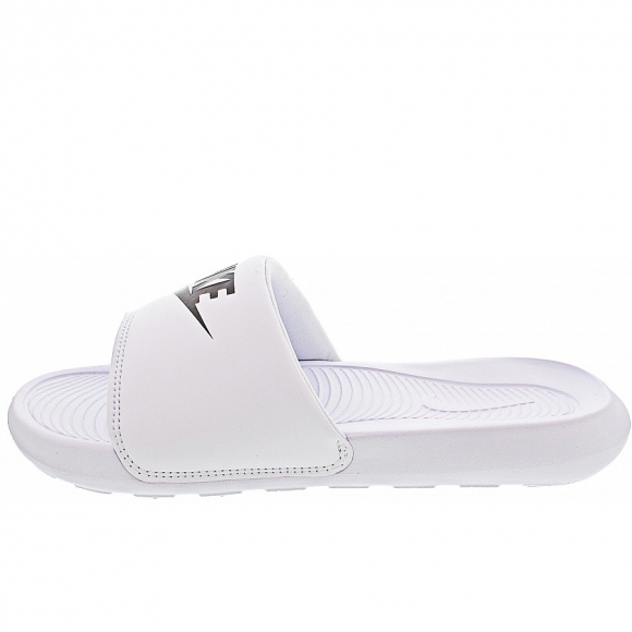 Nike W Victori One Slide Pantolette in white-black-white Nike W Victori One Slide Pantolette in white-black-white
