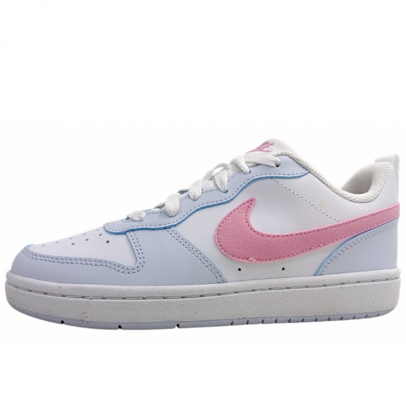 Nike Court Borough Low sportlicher Schnürer in white/blau/rose 101