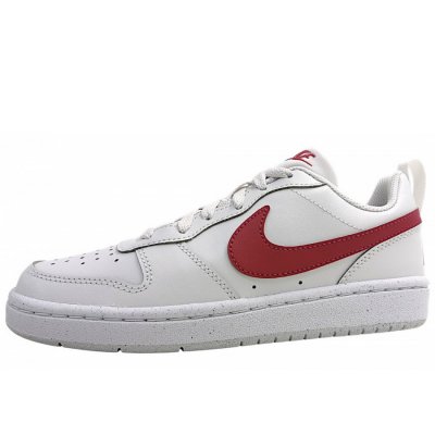 Nike Court Borough Low sportlicher Schnürer in Grau/Rot 010