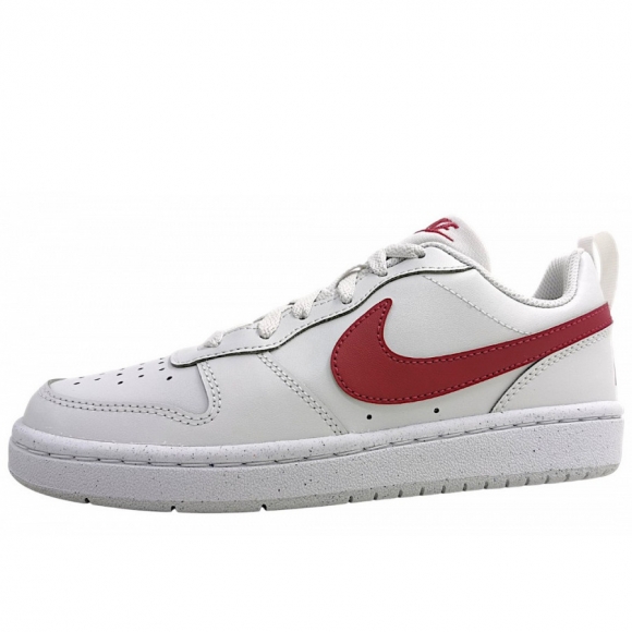 Nike Court Borough Low sportlicher Schnürer in Grau/Rot 010