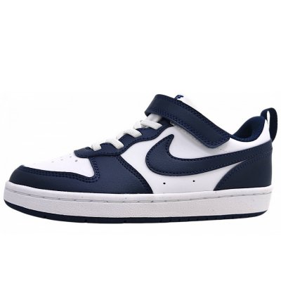 Nike Court Borough low Sneaker in Blanc/Marine 100 Nike Court Borough low Sneaker in Blanc/Marine 100