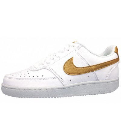 Nike Court Vision Low Sneaker in 105 white/met. gold