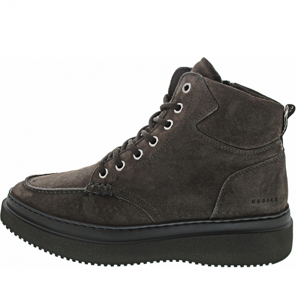 Nubikk Jonah Arctic Fur Schnürstiefel in dk grey