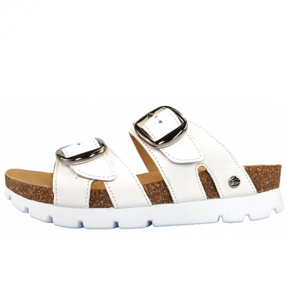 Panama Jack Pantolette in Blanco/ White