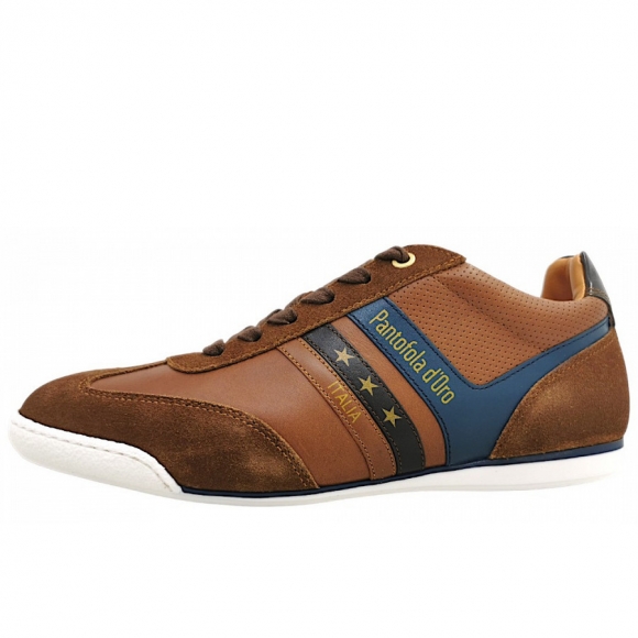 Pantofola d`oro Vasto Low sportlicher Schnürer in cognac/navy 2116