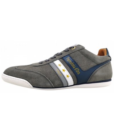 Pantofola d`oro Vasto Suede sportlicher Schnürer in grey/navy 9119 Pantofola d`oro Vasto Suede sportlicher Schnürer in grey/navy 9119