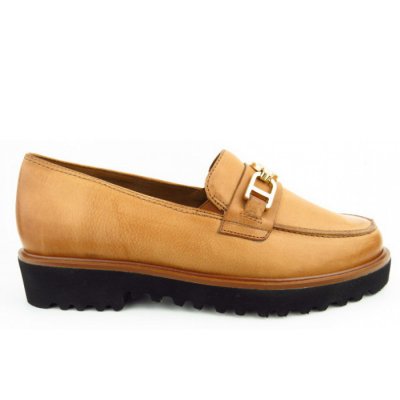 Paul Green Loafer Calf cuoio Slipper in cuoio