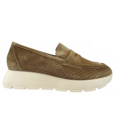 Paul Green Velour grain Slipper in Beige