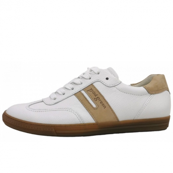 Paul Green sportlicher Schnürer in 015 White/Sabbia